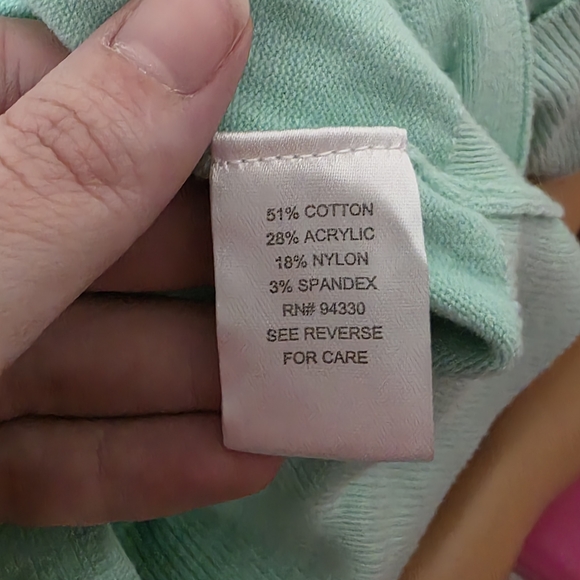 Floral Spring Dress with Mint Cardigan (Size: M) - Picture 9 of 13